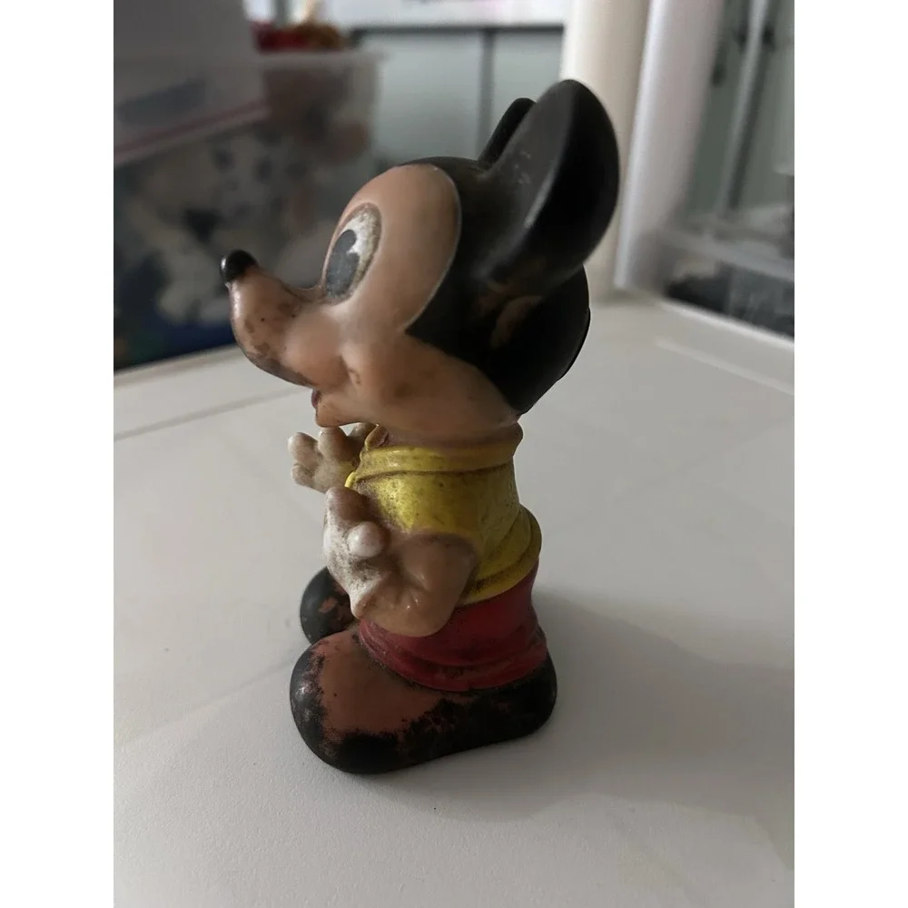 Mickey Mouse Rubber Squeaky Toy, Vintage, Dog Toy